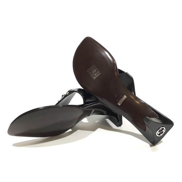 GUCCI HORSEBIT THONG LEATHER MULES -BLACK -WOMEN’S US 8 -NEW - Picture 9 of 10